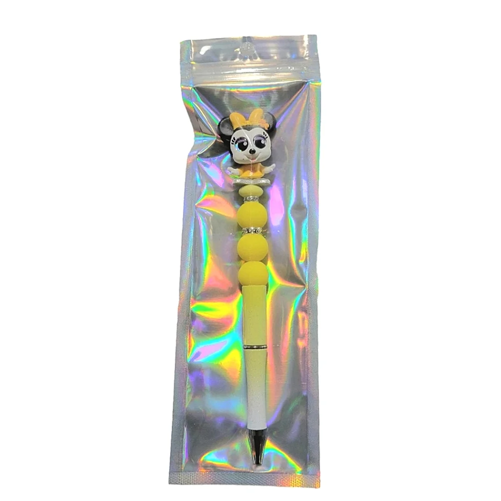 Minnie Mouse Disney Doorables Beaded Ballpoint Twist Pen Topper Yellow